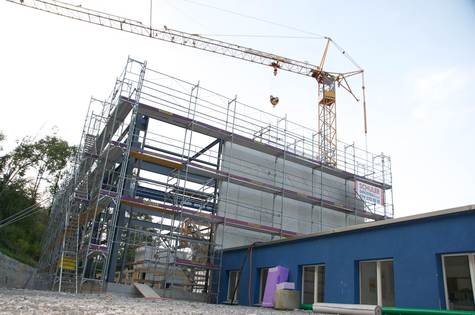 Baubeginn Bohrtechnikhalle & Fertigstellung Bohrtechnikhalle (2012)