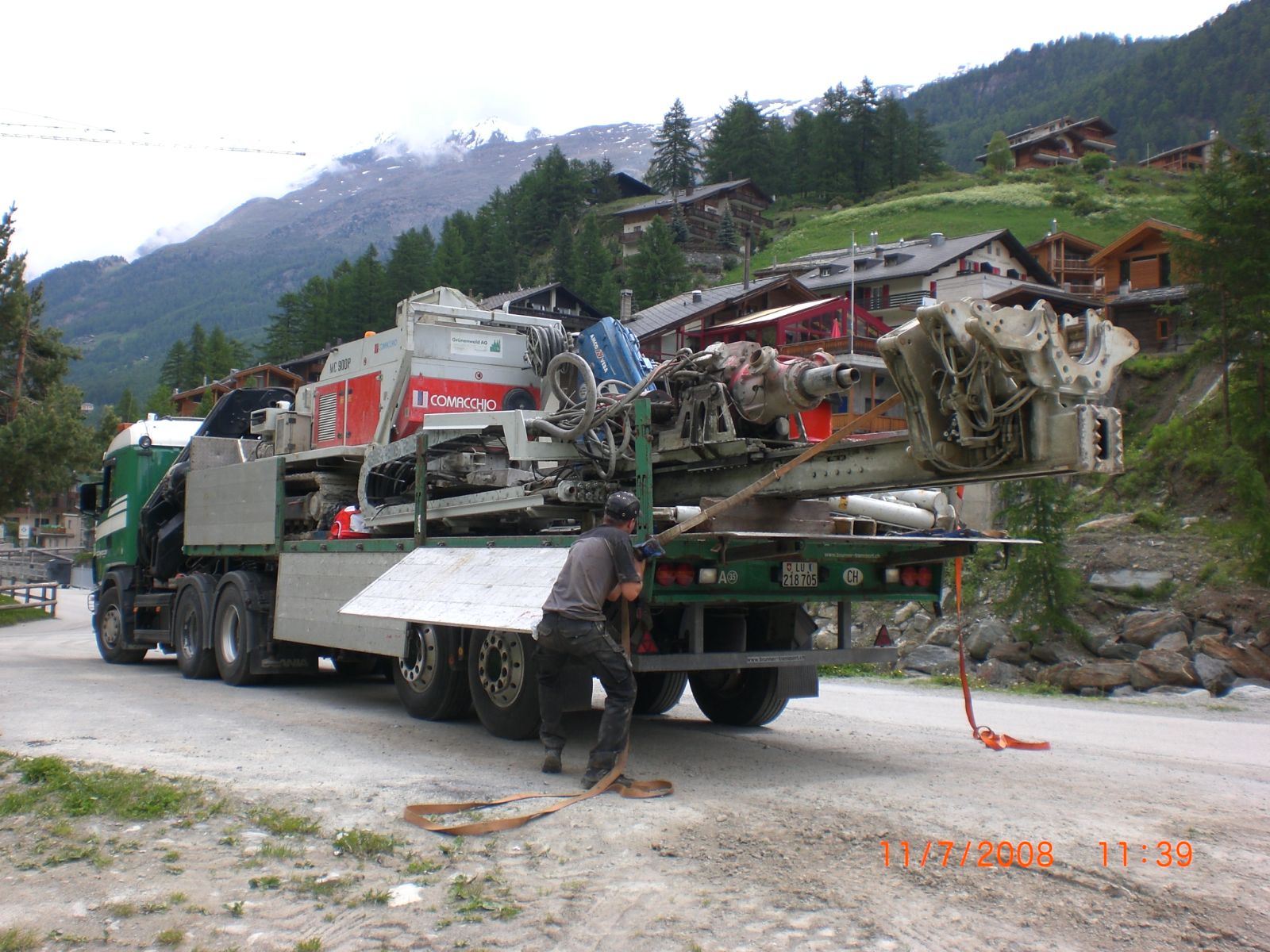MC 900P | für Baustelle in Zermatt zerlegt